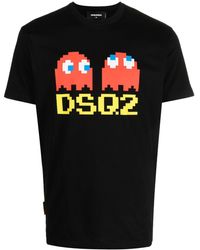 DSquared² - Camiseta con logo estampado y manga corta - Lyst