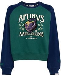 A Bathing Ape - Graphic-Print Cotton Sweatshirt - Lyst