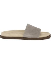 Brunello Cucinelli - Open-toe Round-toe Sandals - Lyst