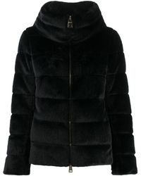 herno faux fur puffer jacket