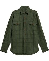 Fortela - Checked Buttoned Overshirt - Lyst