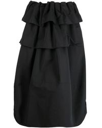Goen.J - Midi-Rok Met Ruches - Lyst