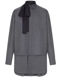 Sacai - Pussy-Bow Layered Dress - Lyst