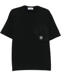 Stone Island - Logo-Patch Chest-Pocket T-Shirt - Lyst