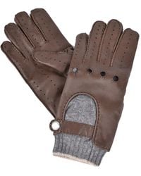 Brunello Cucinelli - Perforated Leather Gloves - Lyst