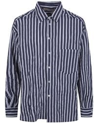 Nuur - Striped-Pattern Pocket Shirt - Lyst