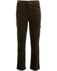 PAIGE - Logo-Patch Corduroy Slim-Fit Trousers - Lyst