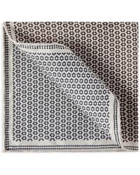Brunello Cucinelli - Silk Geometric Pattern Pocket Square - Lyst