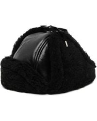 MASTERMIND WORLD - Chapeau En Cuir À Finitions En Peau Lainée - Lyst