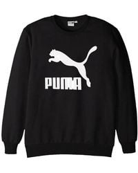 PUMA - Logo-Print Crew-Neck Sweatshirt - Lyst