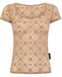 Marine Serre - Flock Open Neck Top - Lyst