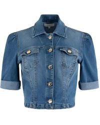 Kocca - Veste En Jean À Coupe Crop Et Manches Courtes - Lyst