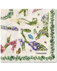 Ferragamo - Printed Silk Foulard - Lyst