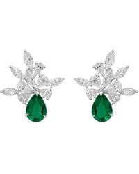 HYT Jewelry - 18K Emerald And Diamond Earrings - Lyst