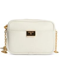 Patrizia Pepe - All Day Logo-Plaque Pebbled-Leather Mini Bag - Lyst