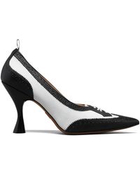 Thom Browne - Pebble-Grain Wingtip Pumps 90Mm - Lyst