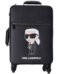 Karl Lagerfeld Valise K/Ikonik 2.0 à roulettes - Bleu