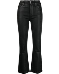 PAIGE - 'claudine' Black Fog Luxe Coated Jeans' - Lyst