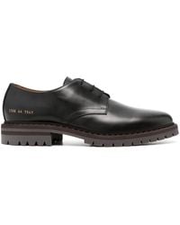 Common Projects - Serial-number Leather Derby Shoes - Lyst