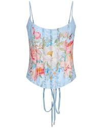 retroféte - Moxie Floral-Print Corset Top - Lyst