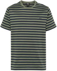 A.P.C. - Emilien Striped Cotton T-shirt - Lyst
