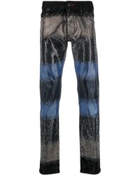 Philipp Plein - Gradient Crystal-embellished Jeans - Lyst
