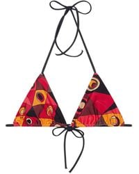 PUCCI - Geometric-Print Triangle Bikini - Lyst