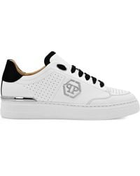 Philipp Plein - Monogram Leather Sneakers - Lyst