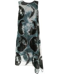Y's Yohji Yamamoto - Moon Print Sleeveless Midi Dress - Lyst