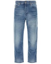 Gucci - Straight-Leg-Jeans Mit Logo-Patch - Lyst