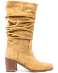 Via Roma 15 - 65mm Suede Ruched Boots - Lyst