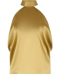 Nina Ricci - Halterneck Satin Blouse - Lyst