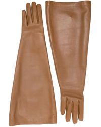 Saint Laurent - Handschuhe Aus Leder - Lyst