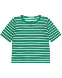 Maliparmi - Striped Round-Neck T-Shirt - Lyst