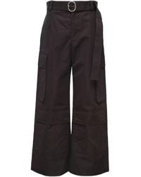Jil Sander - Pantalones cargo con cinturón - Lyst