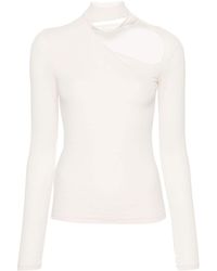 Patrizia Pepe - Jersey-Top mit Cut-Outs - Lyst