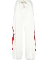 Vision Of Super - Flame-print Elasticated-waistband Track Pants - Lyst