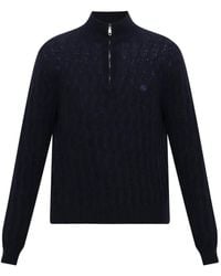 Etro - Quarter-Zip Cable-Knit Sweater - Lyst