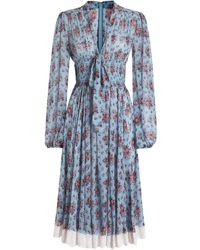 Dolce & Gabbana - Small Flower Bouquets-Print Chiffon Dress - Lyst