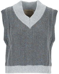 Pennyblack - Cable-Knit V-Neck Vest - Lyst