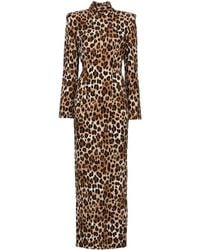 ROWEN ROSE - Abito Lungo Con Stampa - Lyst