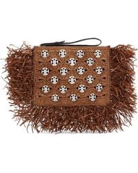 Rabanne - 1969 Fringed Raffia Clutch Bag - Lyst