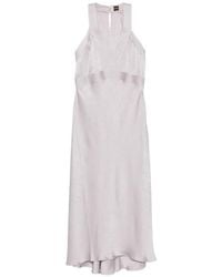 BOSS - Halterneck Midi Dress - Lyst