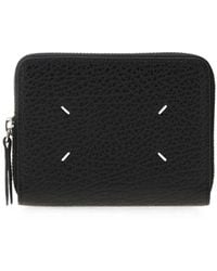 Maison Margiela - Four-Stitches Pebbled Leather Wallet - Lyst