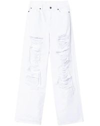 Twinset - Vaqueros Anchos Con Efecto Envejecido - Lyst