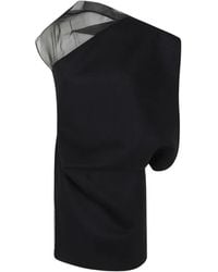 Sportmax - Asymmetric-Neck Midi Dress - Lyst