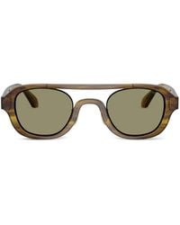 Giorgio Armani - Geometric-Frame Sunglasses - Lyst