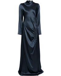 LAPOINTE - Ruched Satin Dress - Lyst