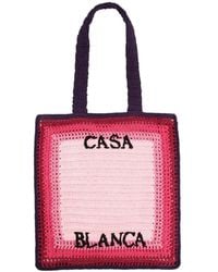CASABLANCA - Square-Shaped Crochet Tote Bag - Lyst