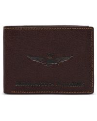 Aeronautica Militare - Portefeuille Pliant À Logo Embossé - Lyst